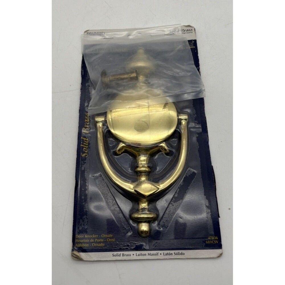 Brainerd Solid Brass Ornate Door Knocker 5-11/16" Model 47836 New Sealed